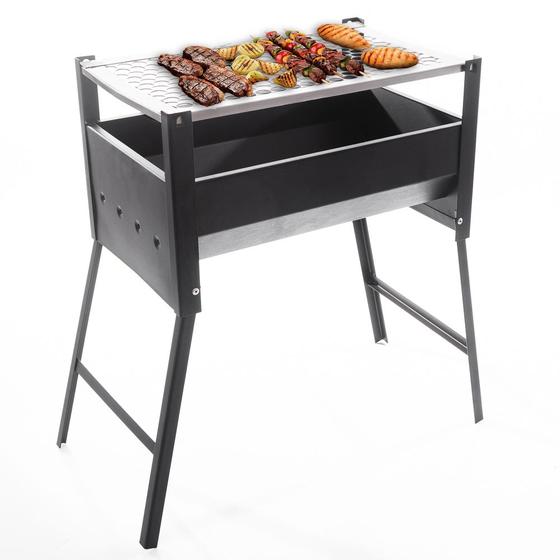 Churrasqueira portátil a carvão com grelha em Inox Removível Modelo Pequeno (Top - 1) Menor preço em Churrasqueira portátil a carvão com grelha em Inox Removível Modelo Pequeno (Top - 1)