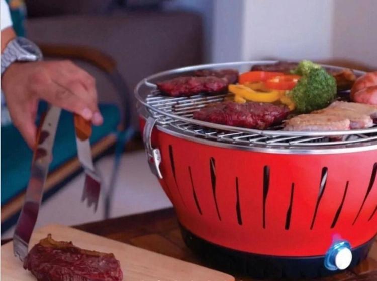 CHURRASQUEIRA Portátil à Carvão Sem Fumaça p Apartamento - Belle Grille ...