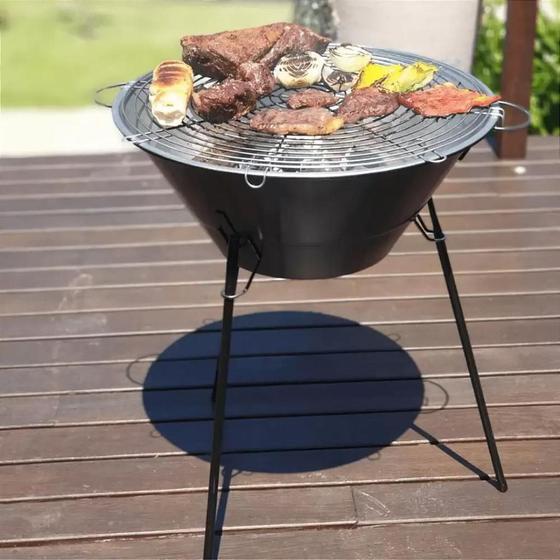 Imagem de Churrasqueira Redonda a Bafo Portátil Modelo Americana a Carvão