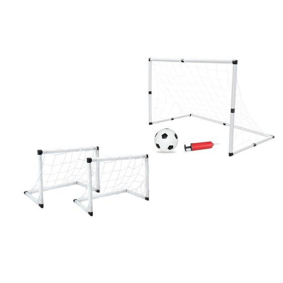 Imagem de Chute A Gol 2 Traves Bola Futebol Gol Infantil DM Toys