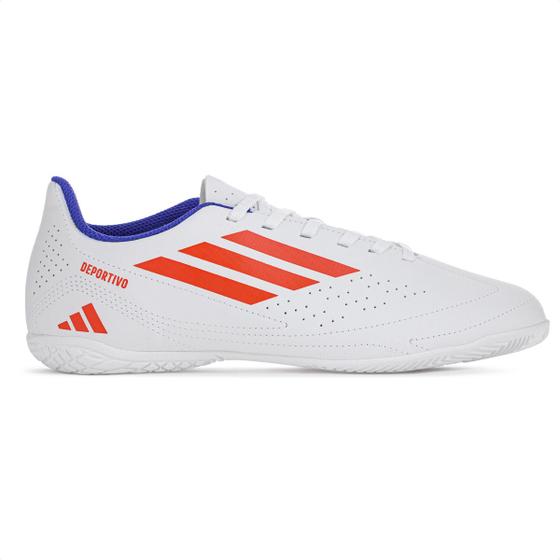 Imagem de Chuteira Adidas Futsal Deportivo III Branco e Vermelho - Masculino