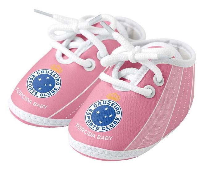 Imagem de Chuteira Bebê Cruzeiro Rosa Torcida Baby