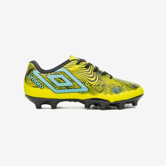Imagem de Chuteira Campo Umbro Orbit Infantil Cor: Amarelo E Celeste - Tamanho: 33