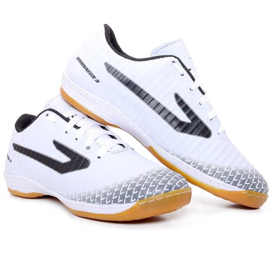 CHUTEIRA FUTSAL BRANCA quadra/salão sintetico /aderente/profissional Menor preço em CHUTEIRA FUTSAL BRANCA quadra/salão sintetico /aderente/profissional