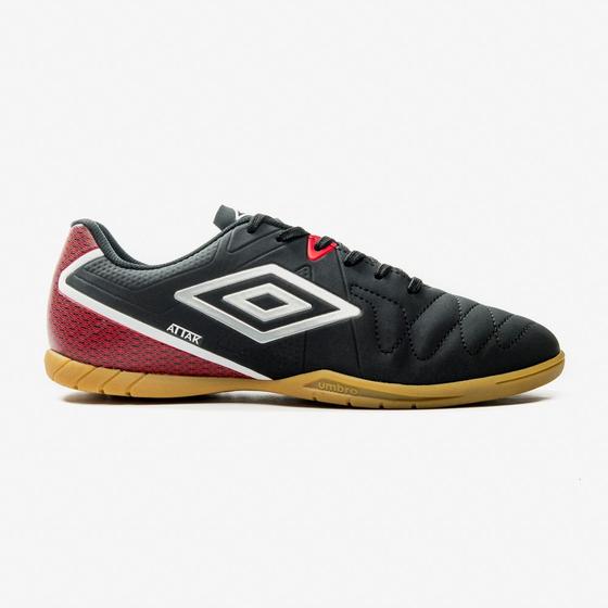 Imagem de Chuteira Futsal Umbro Attak Eternal Cor: Preto E Vermelho - Tamanho: 44