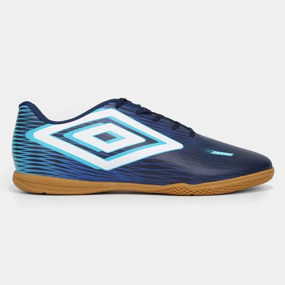 Imagem de Chuteira Futsal Umbro Frame Unissex - Branco+Azul