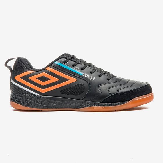 Imagem de Chuteira Futsal Umbro Pro 5 Bump Cor: Preto E Laranja - Tamanho: 41