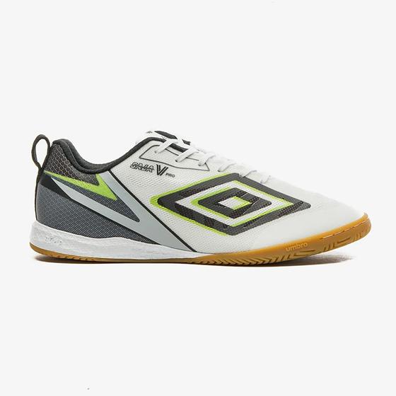 Imagem de Chuteira Futsal Umbro Sala V Bump Pro Unissex - Branco+Verde Limão