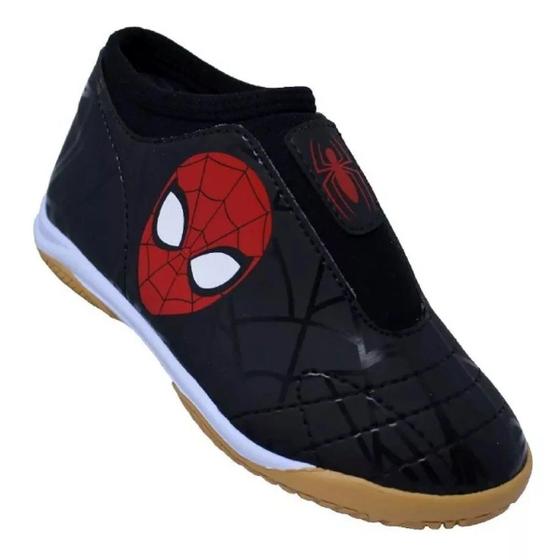 Imagem de Chuteira Infantil Futsal Dray Marvel Homem Aranha - Preto