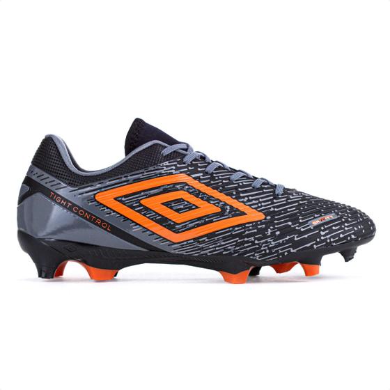 Imagem de Chuteira Umbro Campo Gravity Preto Grafite e Laranja - Masculino