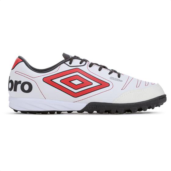 Imagem de Chuteira Umbro Society Class + Branco Vermelho e Preto - Masculino