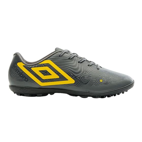 Imagem de Chuteira Umbro Society Orbit Grafite e Amarelo - Masculino