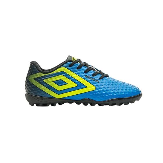 Imagem de Chuteira Umbro Warskin Jr Society Infantil Azul Verde Preto