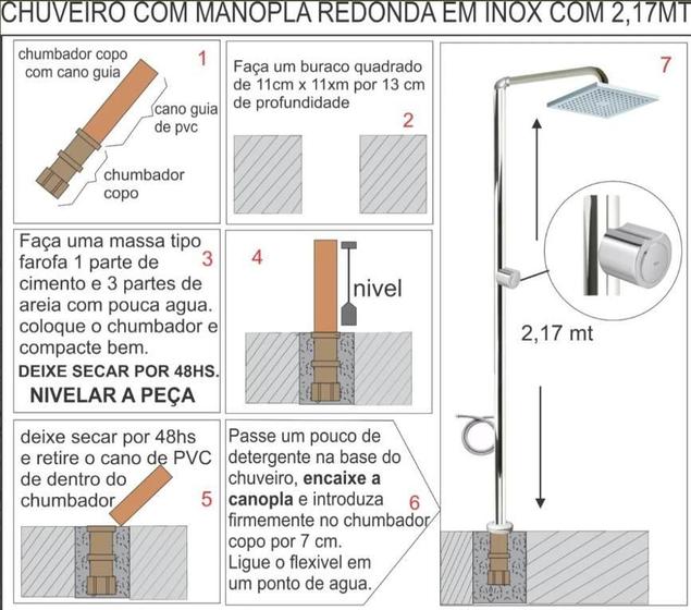 Chuveirão Externo Piscina, Praia, Campo Aço Preto Ducha Menor preço em Chuveirão Externo Piscina, Praia, Campo Aço Preto Ducha