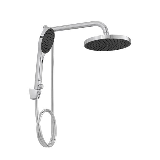 Imagem de Chuveiro com tubo de parede curvo e Desviador Redondo Flex Max Cromado Deca 2085.C.DES