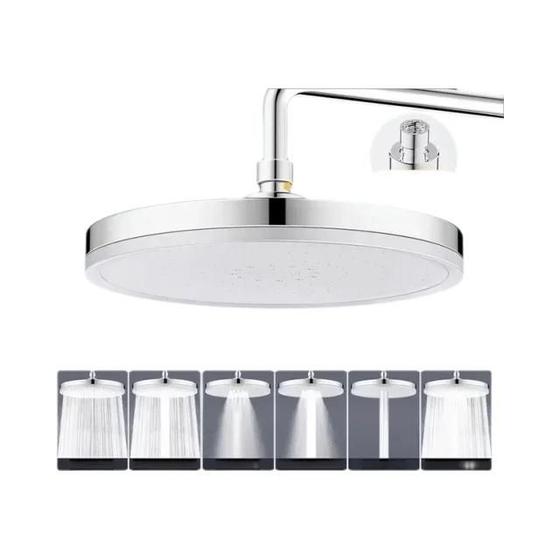 Chuveiro de Alta Pressão 230mm com 6 Modos - Grande Chuva Superior Menor preço em Chuveiro de Alta Pressão 230mm com 6 Modos - Grande Chuva Superior