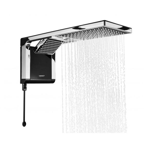 Imagem de Chuveiro De Parede Acqua Duo Flex 220V 6800W Preto Cromado Lorenzetti