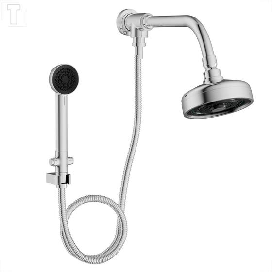 Imagem de Chuveiro deca acqua plus c/desviador e ducha manual 1990.c.std.kit cromado