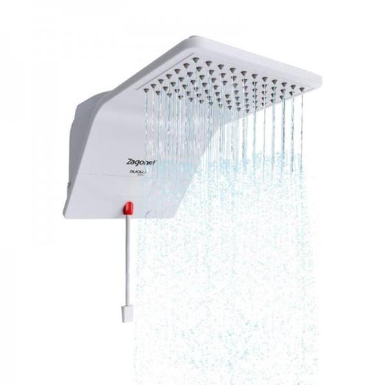 Chuveiro Ducha Eletrônica Ducali com Led Zagonel - Branca Menor preço em Chuveiro Ducha Eletrônica Ducali com Led Zagonel - Branca