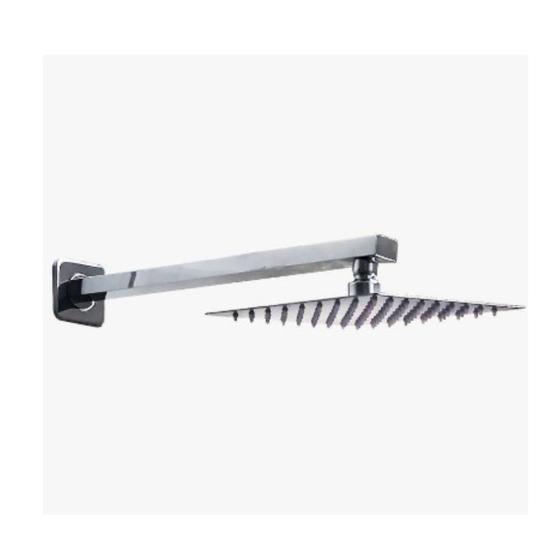 Imagem de Chuveiro ducha inox moderno quadrado 30x30 cascata slim