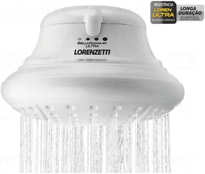 Chuveiro Ducha Lorenzetti Bella Ducha Ultra 4T 5500W 127V Menor preço em Chuveiro Ducha Lorenzetti Bella Ducha Ultra 4T 5500W 127V