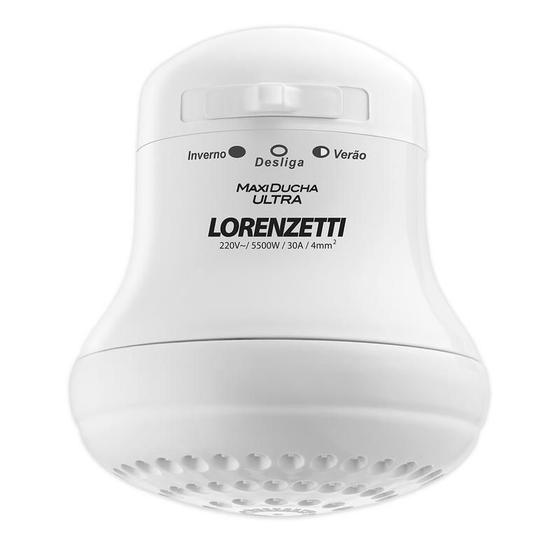Chuveiro Ducha Lorenzetti Maxi Ducha Ultra 5500w 220v Branco Menor preço em Chuveiro Ducha Lorenzetti Maxi Ducha Ultra 5500w 220v Branco