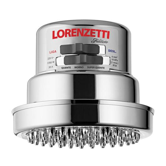 Chuveiro Ducha Tradição 4 Temperaturas Lorenzetti Menor preço em Chuveiro Ducha Tradição 4 Temperaturas Lorenzetti