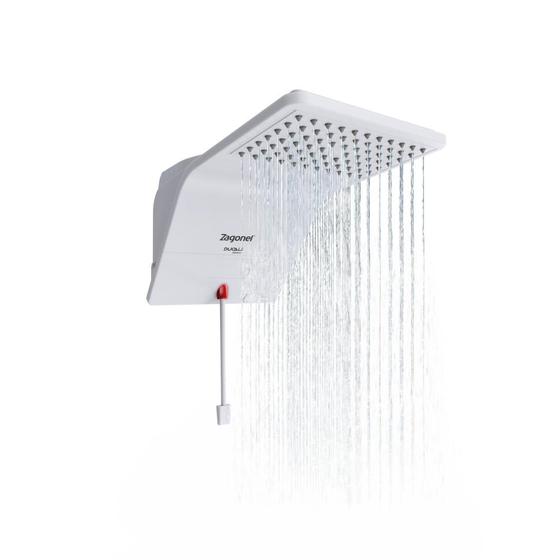 Chuveiro Ducha Zagonel Ducali Eletrônica 4400w 127v Branco Menor preço em Chuveiro Ducha Zagonel Ducali Eletrônica 4400w 127v Branco