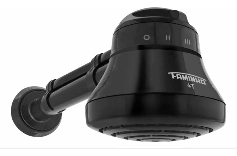 Chuveiro Elétrico Ducha Fame Preto C/ Cano 4t 5400w 110v Menor preço em Chuveiro Elétrico Ducha Fame Preto C/ Cano 4t 5400w 110v