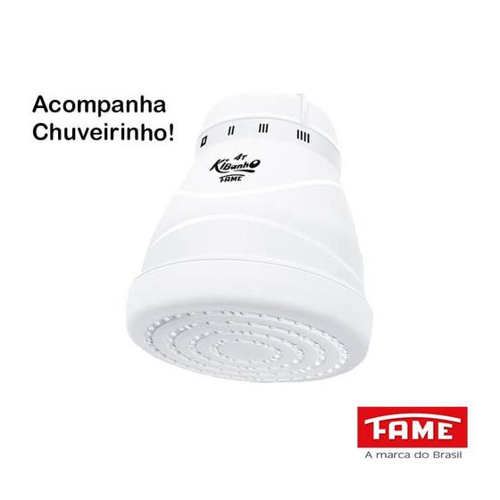 Chuveiro Elétrico Ducha Nova Kibanho 4Temperaturas 220V Fame Menor preço em Chuveiro Elétrico Ducha Nova Kibanho 4Temperaturas 220V Fame