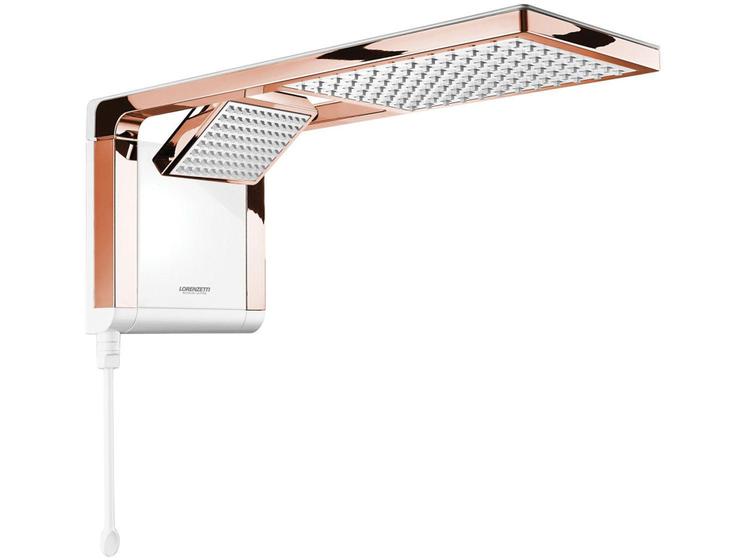 Imagem de Chuveiro Elétrico Lorenzetti Acqua Duo Ultra 7800W Branco e Rose Gold 220V Temperatura Gradual