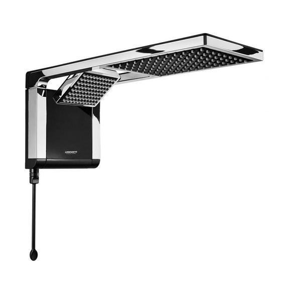 Chuveiro Eletrônico Acqua Duo Ultra 220V 7800W Preto/Cromada Lorenzetti Menor preço em Chuveiro Eletrônico Acqua Duo Ultra 220V 7800W Preto/Cromada Lorenzetti