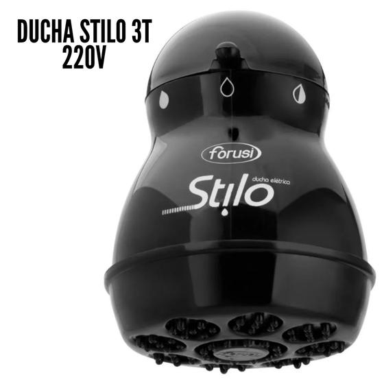 Imagem de Chuveiro Forusi Ducha 3 ou 4 Temperturas Stilo ou Prime 127V-220V Preto ou Branco