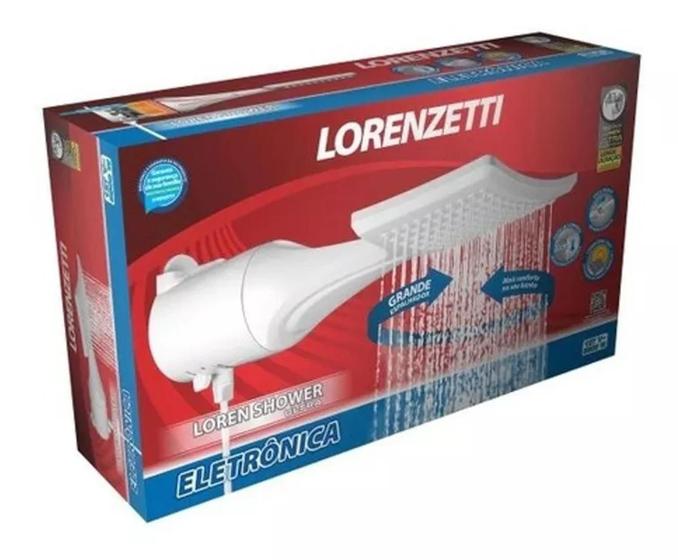 Imagem de Chuveiro loren shower lorenzetti eletronica +lampada led 9w lorenzetti