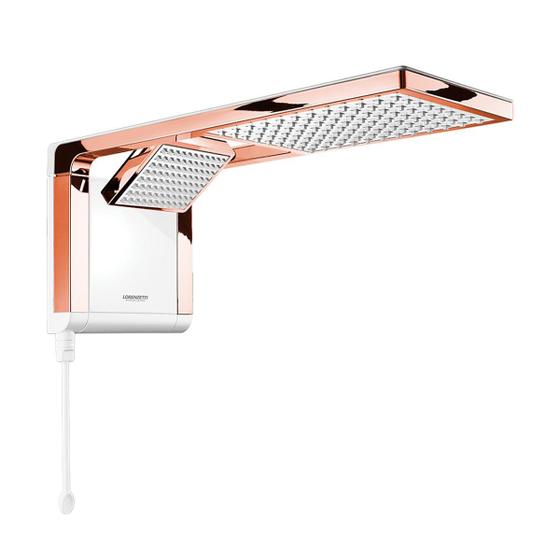 Imagem de Chuveiro Lorenzetti Acqua Duo Branco/Rose Gold 220v/7800w