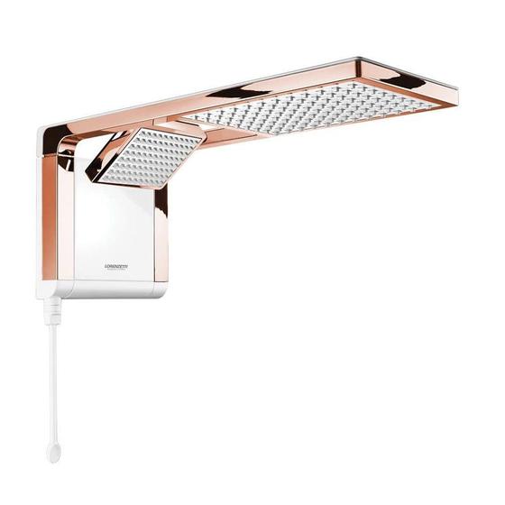 Imagem de Chuveiro Lorenzetti Acqua Duo Ultra Branco com Rose Gold 220v 7800w