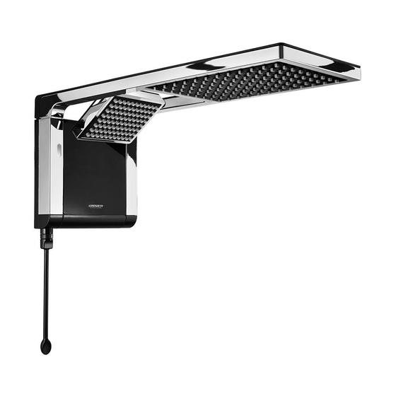Chuveiro Para Gás/solar Acqua Duo Flex Ultra Lorenzetti - Preto e Cromado Menor preço em Chuveiro Para Gás/solar Acqua Duo Flex Ultra Lorenzetti - Preto e Cromado
