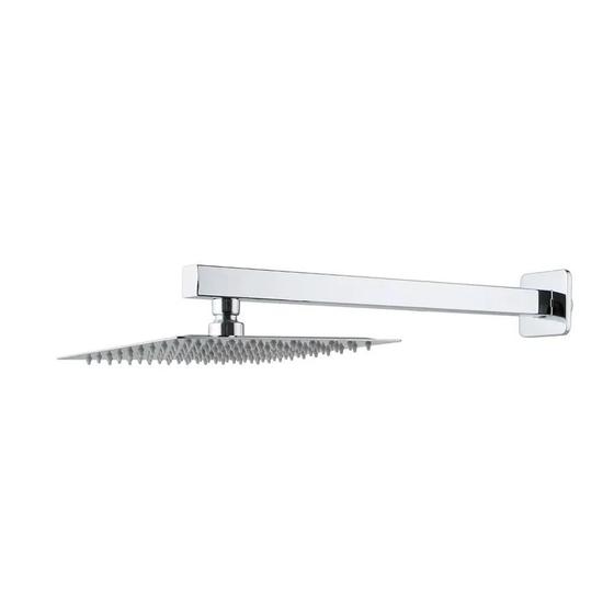 Imagem de Chuveiro Quadrado Ducha Inox 20Cm Com Braço 40Cm Cromado