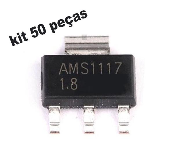 Imagem de Ci 1.8V Ams1117  50 peças  circuito integrado AMS 1117 SMD 1,8 v arduino