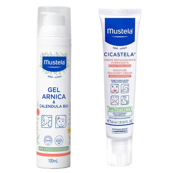 Imagem de Cicastela Creme Reparador e Gel Arnica Calêndula Mustela Kit