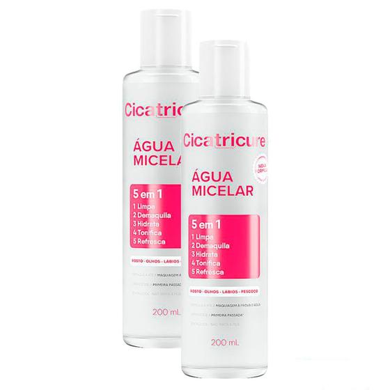 Imagem de Cicatricure Água Micelar Limpeza Facial 200ml  Kit com duas unidades