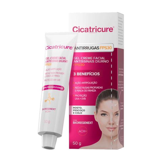 Cicatricure Antirrugas FPS30 Gel Creme Facial Antissinais Diurno 50g Rosto Pescoço Colo 7898949409847 COT Menor preço em Cicatricure Antirrugas FPS30 Gel Creme Facial Antissinais Diurno 50g Rosto Pescoço Colo 7898949409847 COT