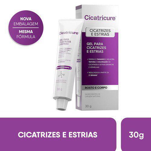 Imagem de Cicatricure Gel reduz Cicatrizes e Estrias brancas vermelhas corporal Facial rachadura no pé 30g