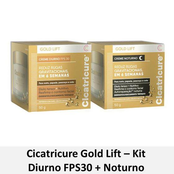 Cicatricure Gold Lift Creme Kit Dia + Noturno Menor preço em Cicatricure Gold Lift Creme Kit Dia + Noturno
