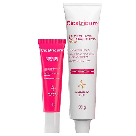 Cicatricure Kit Creme Facial Antissinais FPS30 + Rejuvenescedor para ...