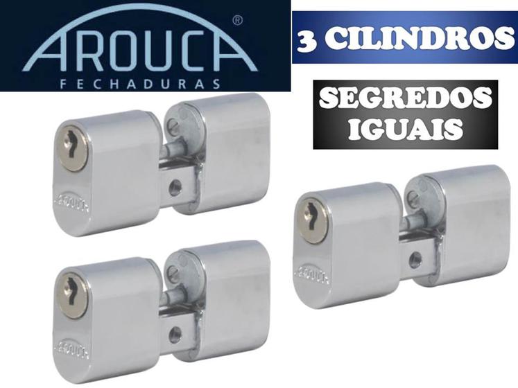 Cilindro Arouca Bi-partido Oval Segredos Iguais Kit 3 Peças - Cilindro ...