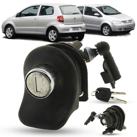 Imagem de Cilindro Botão do Porta Malas Elétrica Com Chave Volkswagen Fox Crossfox Spacefox 2003 2004 2005 2006 2007 2008 2009