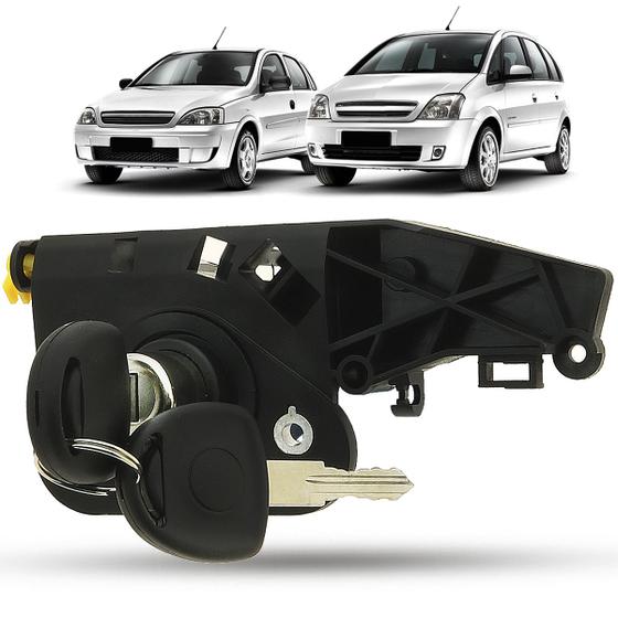 Imagem de Cilindro Botão do Porta Malas Mecânica Com Chave Chevrolet Meriva Corsa Hatch G2 2002 a 2012