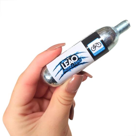 Imagem de Cilindro Co2 16g Leão Cartucho Uso Chopeira Rosca Aquário Bike Ciclismo Speed Mtb Cilindro Gás De Aço Inoxidável Inflar Carga Cápsula Modelismo Refil