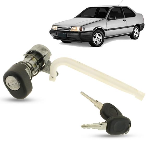 Imagem de Cilindro da Porta Dianteira Com Chave Fiat Tempra 1991 a 1998 Tipo 1993 a 1997 Botão